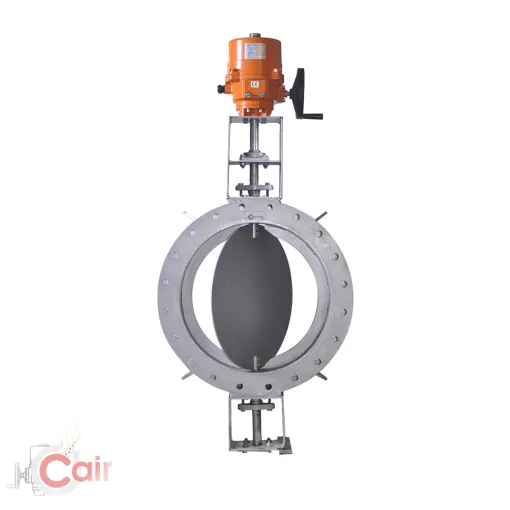 Motorized Fabricated Double Flange Damper Valve with Electric Actuator